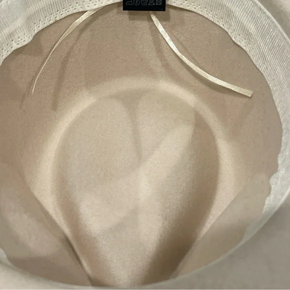 Ivory Western Hat with Silver Concho Band,Polyester Cotton blend, adjustable - Picture 9 of 14